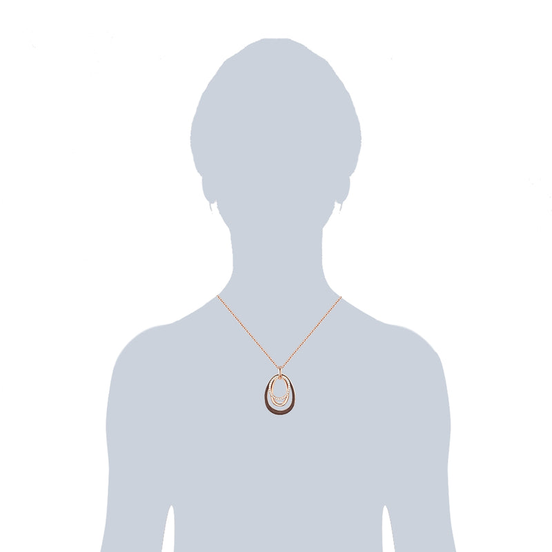 Kette mit Anhänger roségold verziert mit Kristallen von Swarovski®