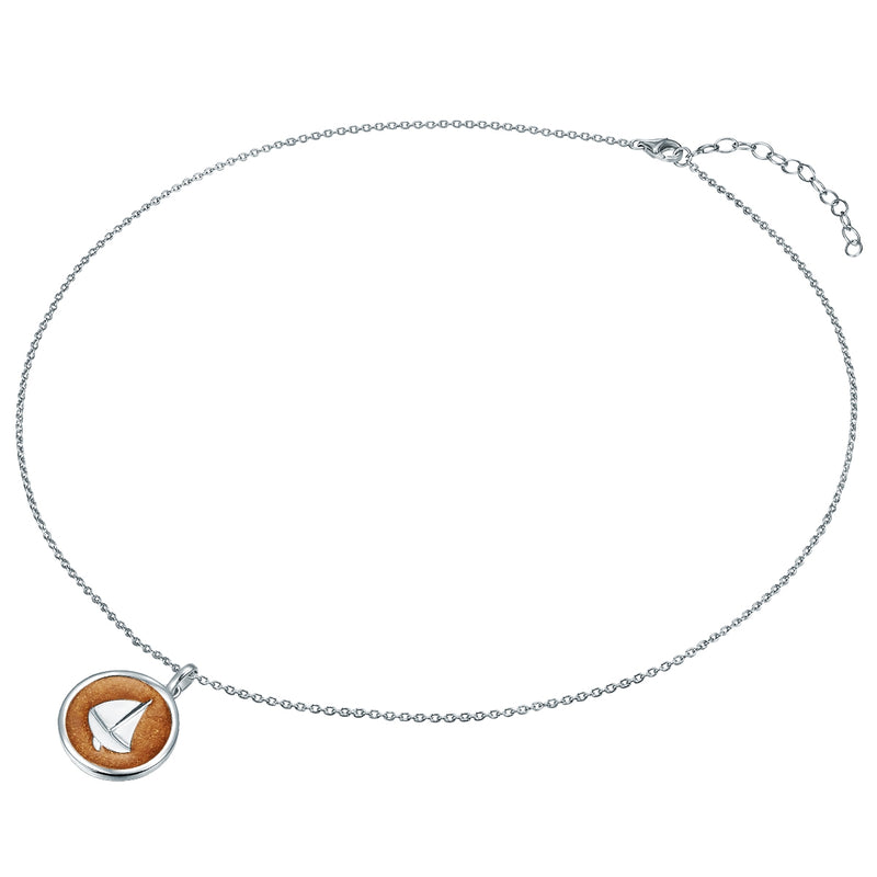 Kette mit Anhänger Sterling Silber Sand