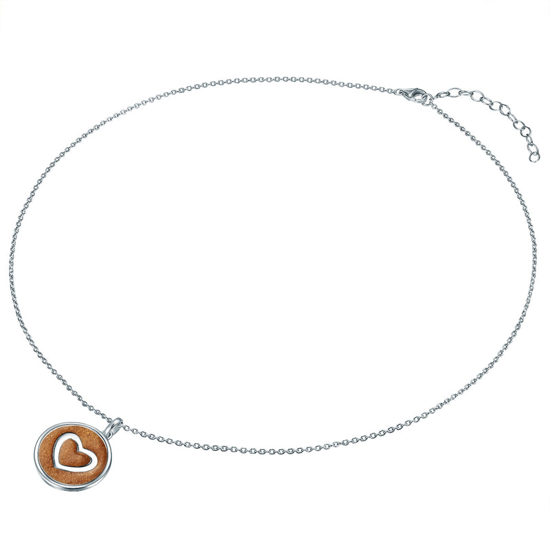 Kette mit Anhänger Sterling Silber Sand