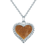 Kette mit Anhänger Sterling Silber Sand