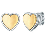 Ohrstecker Sterling Silber bicolor