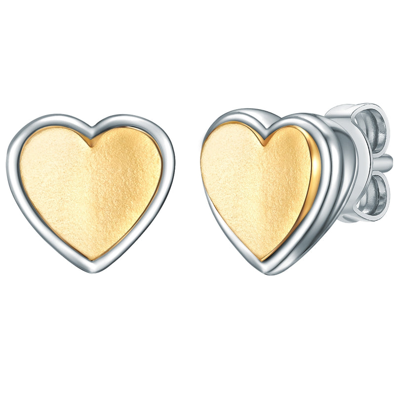 Ohrstecker Sterling Silber bicolor
