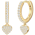 Creolen Sterling Silber gelbgold Zirkonia weiß
