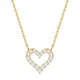 Kette mit Anhänger Sterling Silber gelbgold Zirkonia weiß