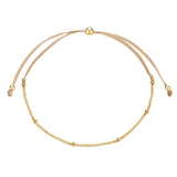 Armband Sterling Silber gelbgold Textil (beige)