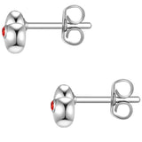 Ohrstecker Sterling Silber Zirkonia rot