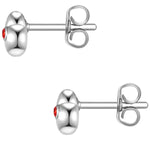 Ohrstecker Sterling Silber Zirkonia rot
