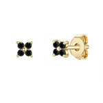 Ohrstecker Sterling Silber gelbgold Zirkonia schwarz