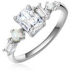 Ring Sterling Silber Opal (synth.) Zirkonia weiß