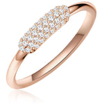 Ring Sterling Silber roségold Zirkonia weiß