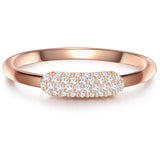Ring Sterling Silber roségold Zirkonia weiß