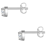 Ohrstecker Sterling Silber Topas weiß