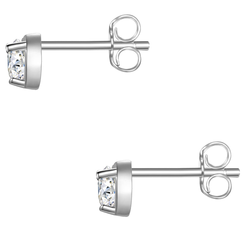 Ohrstecker Sterling Silber Topas weiß