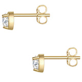 Ohrstecker Sterling Silber gelbgold Topas weiß