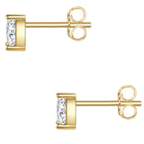 Ohrstecker Sterling Silber gelbgold Zirkonia weiß