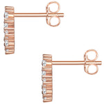 Ohrstecker Sterling Silber roségold Zirkonia weiß