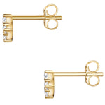 Ohrstecker Sterling Silber gelbgold Zirkonia weiß