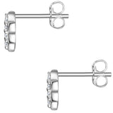 Ohrstecker Sterling Silber Zirkonia weiß