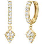 Creolen Sterling Silber gelbgold Zirkonia weiß