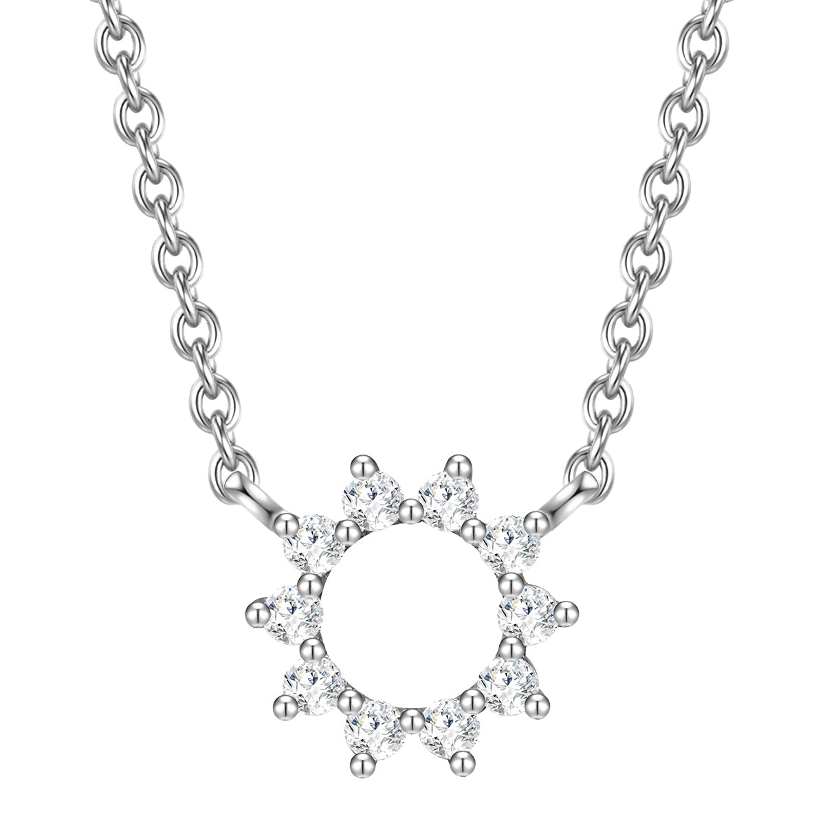 Kette mit Anhänger Sterling Silber Zirkonia weiß