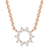 Kette mit Anhänger Sterling Silber roségold Zirkonia weiß