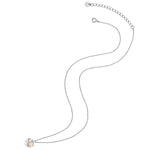 Kette mit Anhänger Sterling Silber Rosenquarz
