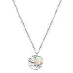 Kette mit Anhänger Sterling Silber Opal (synth.)