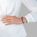 Armband Süßwasser-Zuchtperle dunkelblau