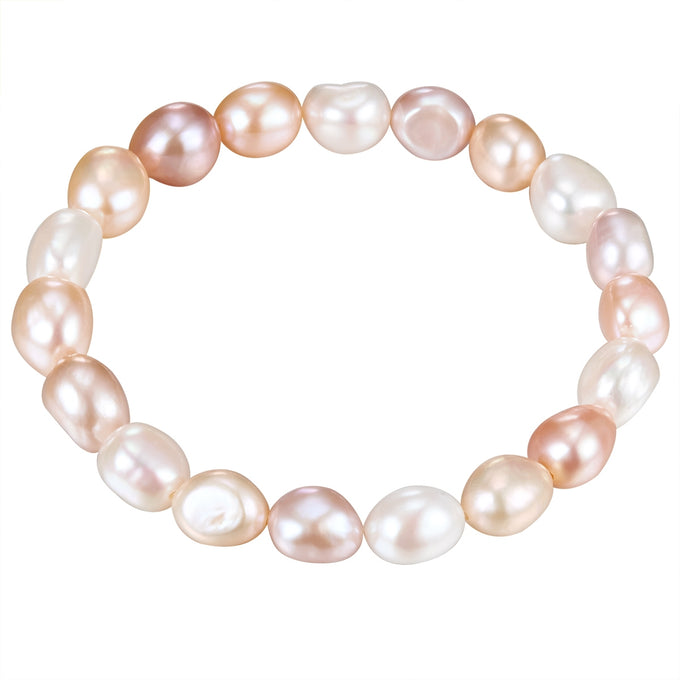 Armband Süßwasser-Zuchtperle multicolor