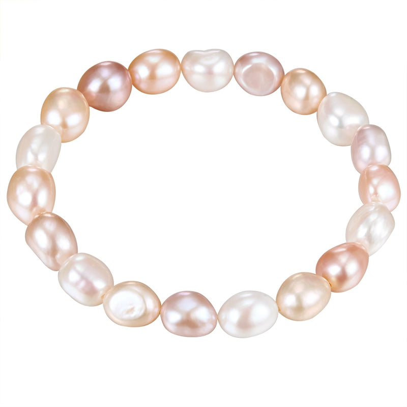 Armband Süßwasser-Zuchtperle multicolor