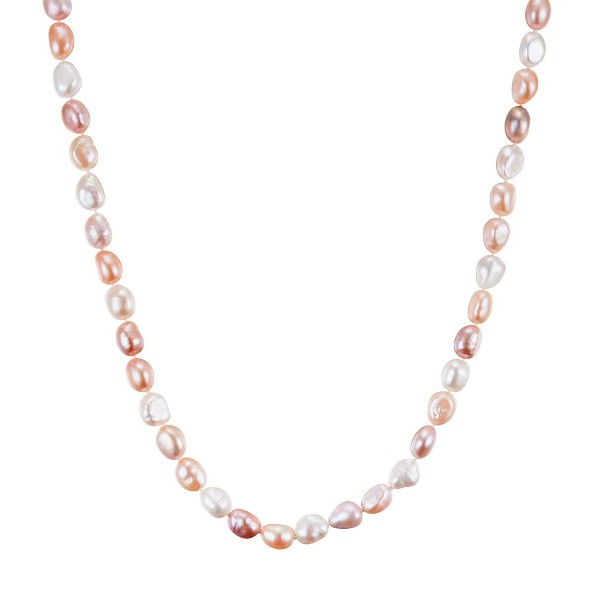 Kette Sterling Silber Süßwasser-Zuchtperle multicolor