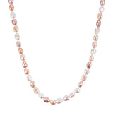 Kette Sterling Silber Süßwasser-Zuchtperle multicolor