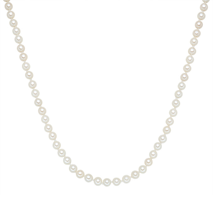 Kette Sterling Silber Muschelkernperle weiß