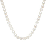 Kette Sterling Silber Muschelkernperle weiß