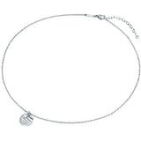 Kette mit Anhänger Edelstahl Zirkonia weiß