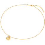 Kette mit Anhänger Edelstahl gelbgold Zirkonia weiß