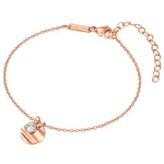 Armband Edelstahl roségold Zirkonia weiß