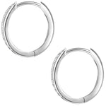 Creolen Sterling Silber Zirkonia weiß