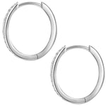 Creolen Sterling Silber Zirkonia weiß