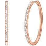 Creolen Sterling Silber roségold Zirkonia weiß