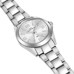 Damen Quarzuhr silber Edelstahl silber
