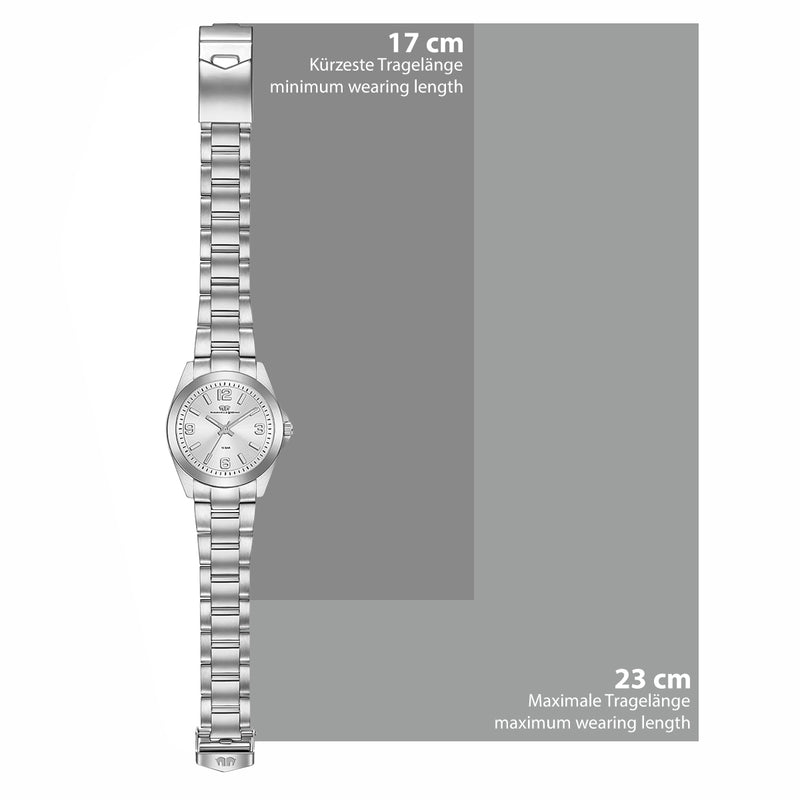 Damen Quarzuhr silber Edelstahl silber