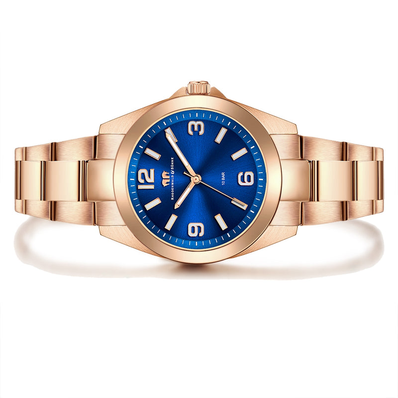 Damen Quarzuhr roségold Edelstahl roségold