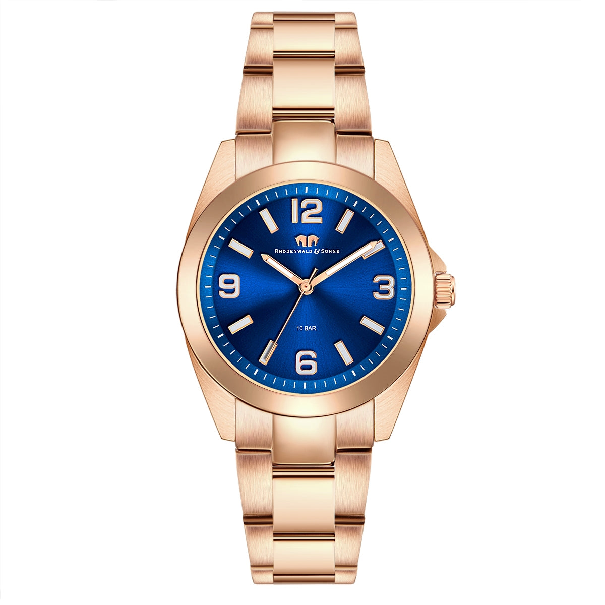 Damen Quarzuhr roségold Edelstahl roségold