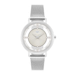 Damen Quarzuhr silber Edelstahl silber