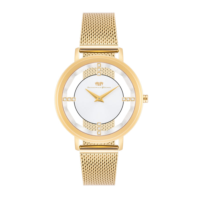 Damen Quarzuhr gelbgold Edelstahl gelbgold