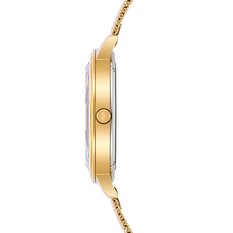 Damen Quarzuhr gelbgold Edelstahl gelbgold