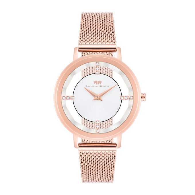 Damen Quarzuhr roségold Edelstahl roségold