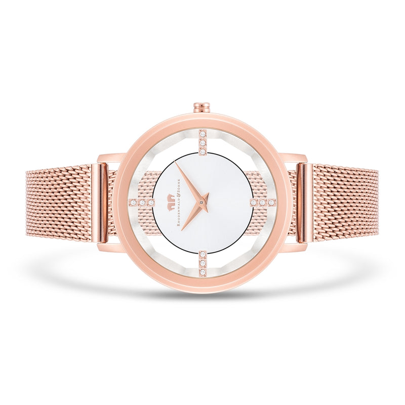 Damen Quarzuhr roségold Edelstahl roségold