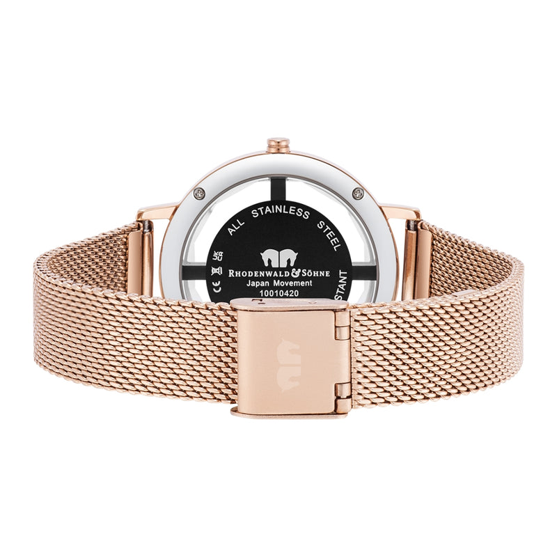 Damen Quarzuhr roségold Edelstahl roségold